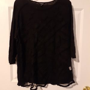 Black mesh front detail top